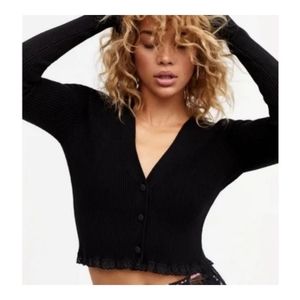 NWOT For Love and Lemons 🍋 Cardigan Black XS